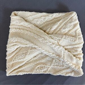 Patrick Francis Women's cream knit Neck Infinity Scarf Ireland cotton Blend
